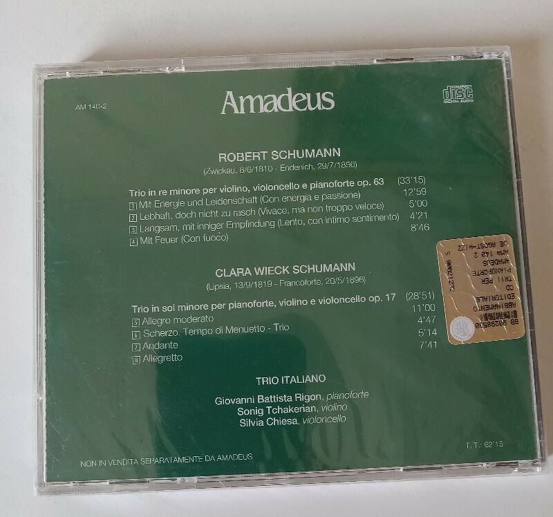 Trio Italiano Robert e Clara Schumann Amadeus CD