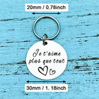 Porte-clés 'Je t'aime plus que tout'