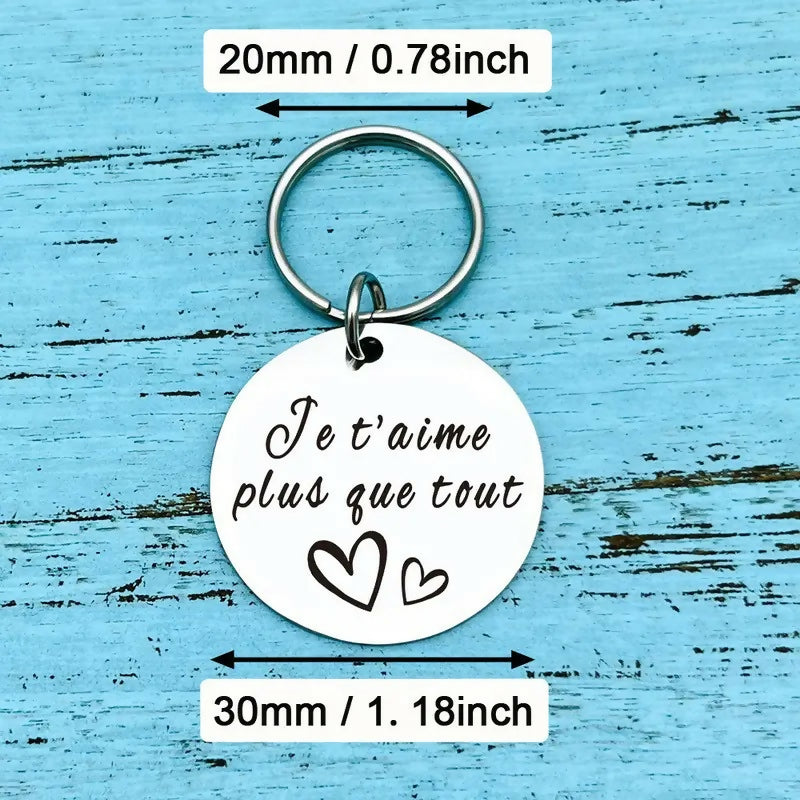 Porte-clés 'Je t'aime plus que tout'