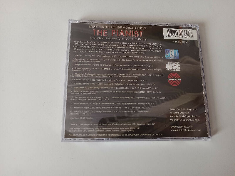 Music inspired by the motion picture The Pianist