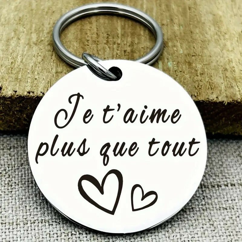 Porte-clés 'Je t'aime plus que tout'