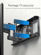 Support mural à mouvement pour téléviseurs de 26 à 65 pouces