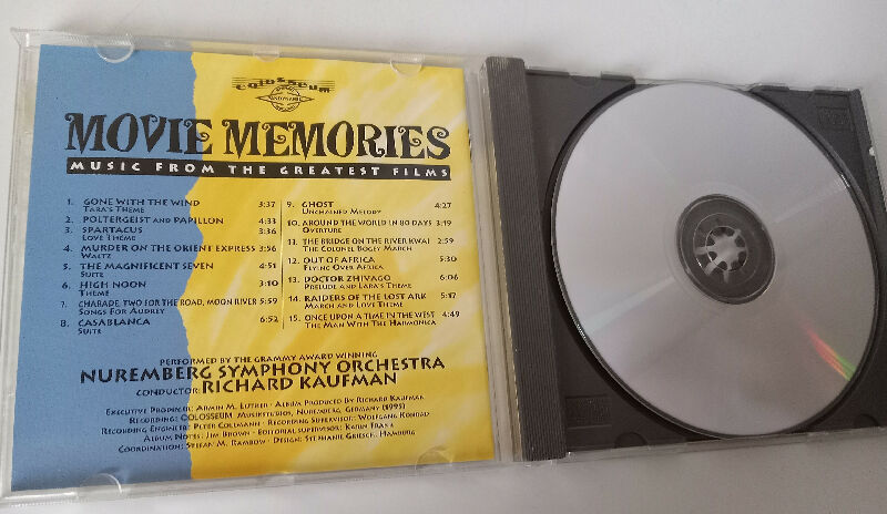 Movie Memories CD (feat. gone with the wind,casablanca,ghost,high noon,ect.)