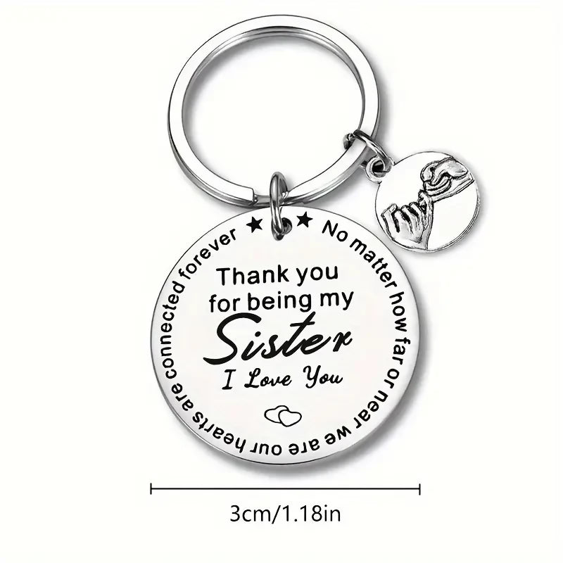 Porte-clés 'Thank you for being my sister'
