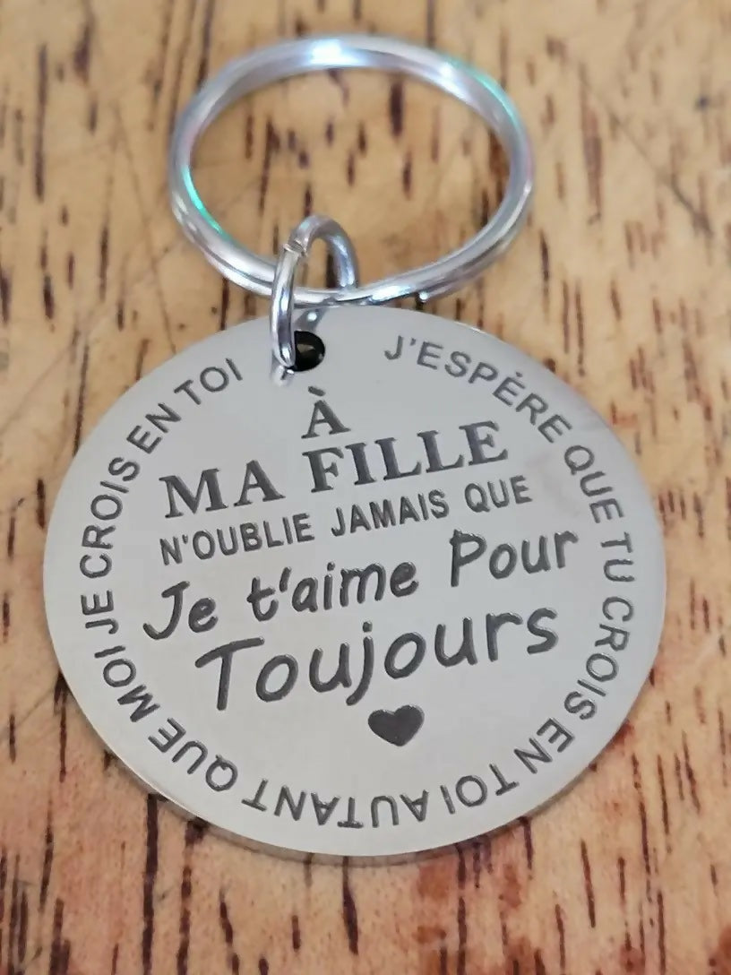 Porte-clés 'A ma Fille' style 1
