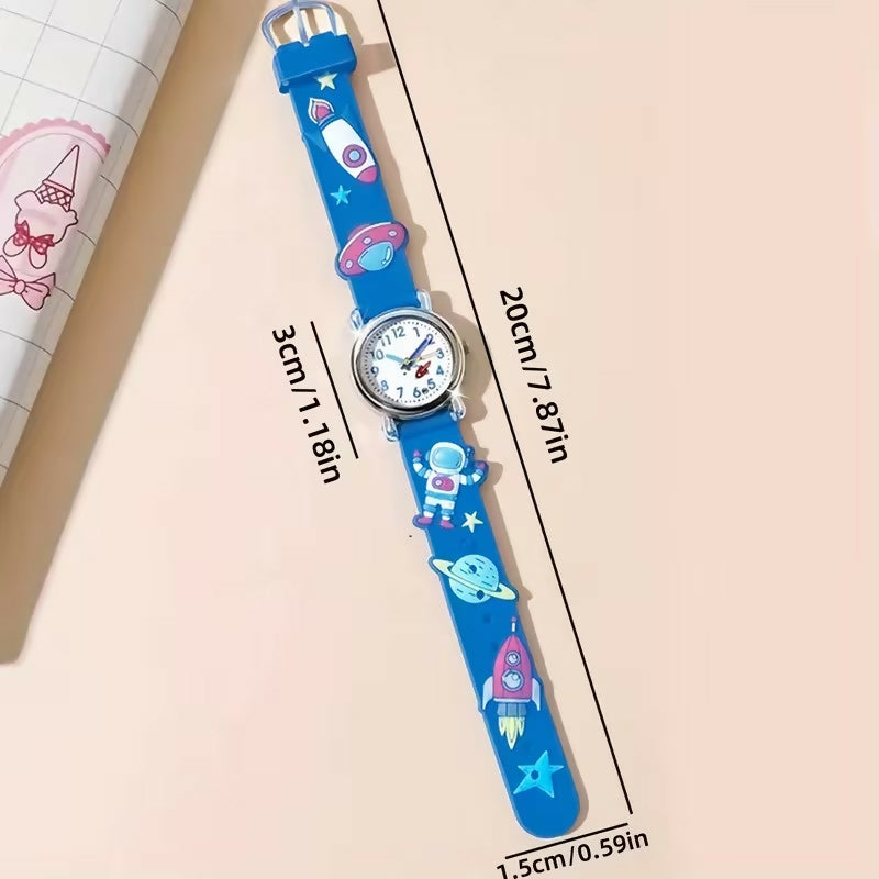 Montre pour enfant à quartz – Astronaute bleue