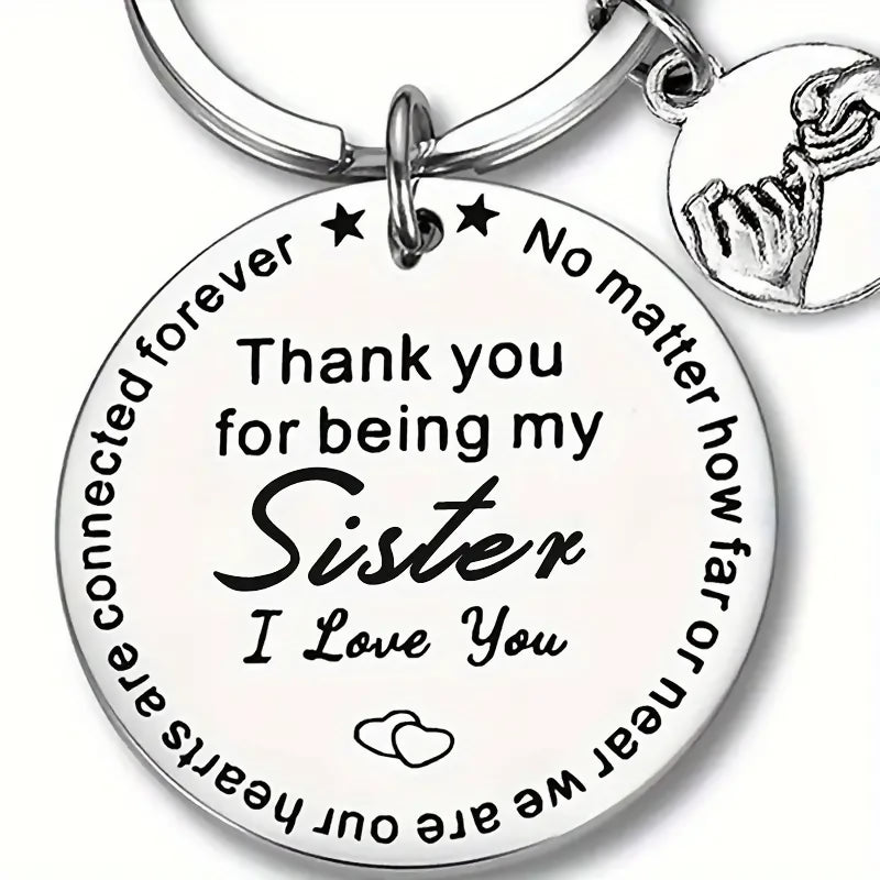 Porte-clés 'Thank you for being my sister'