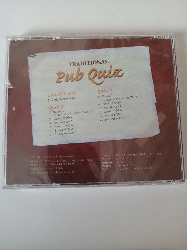 Traditional Pub Quiz volume 2 CD