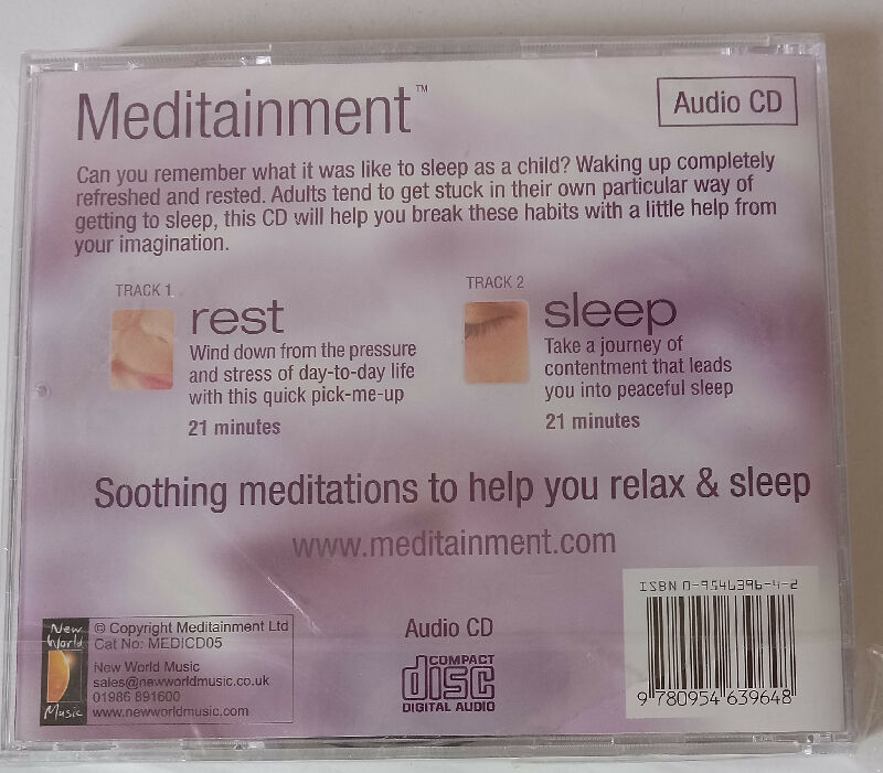 Meditainment Rest+Sleep soothing meditations to help you rest and sleep CD