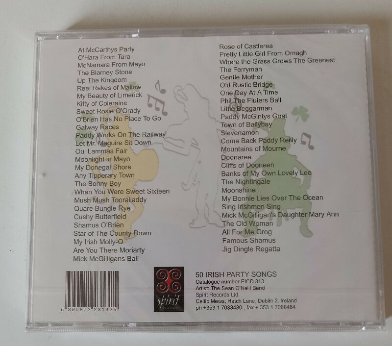 50 Irish party songs CD the Sean O'Neill band