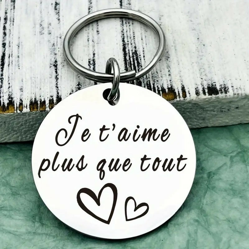 Porte-clés 'Je t'aime plus que tout'