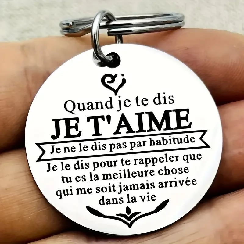 Porte-clés 'Quand je dit je t'aime'