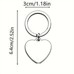 Porte-clés en acier inoxydable 'J'ai besoin de ton coeur'