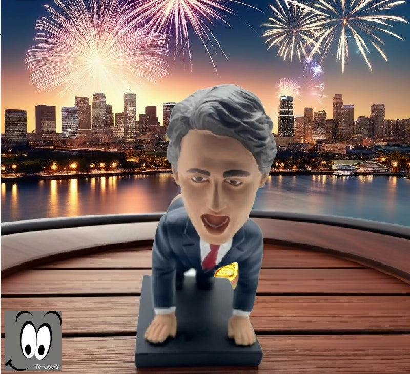 Porte crayon Justin Trudeau modèle 2 / Justin Trudeau Bobblehead Pencil Holder Gag style 2