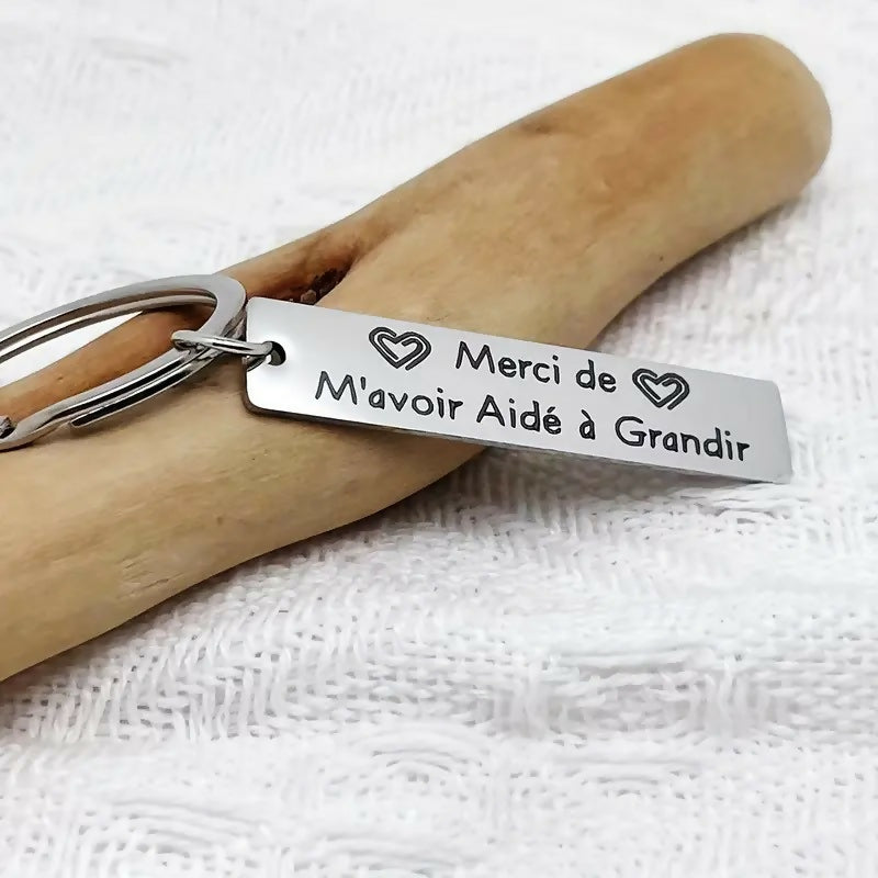 Porte-clés 'Merci de m'avoir aidé a grandir'