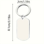 Porte-clés en acier inoxydable "Le bonheur''