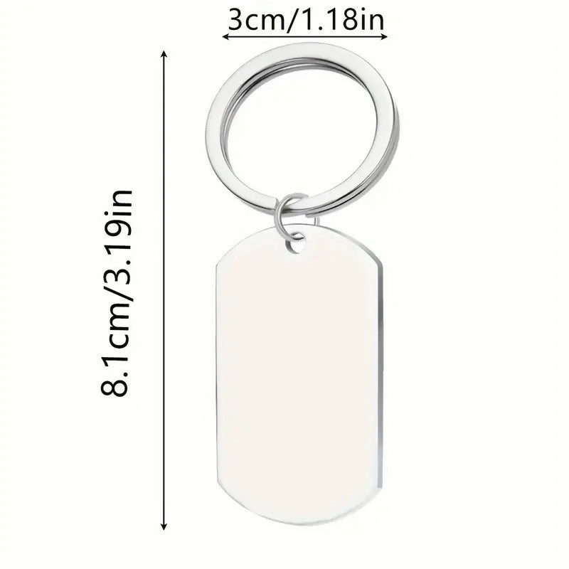 Porte-clés en acier inoxydable "Le bonheur''